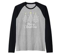 Merry Christmas Tannenbaum Weihnachtsshirt Weihnachten Weihnachten Manche Raglan