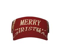 Merry Christmas Too Sports - Visière de soleil pour homme et femme - Casquette de baseball vide réglable pour l'extérieur, le golf, la course à pied, noir