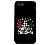 Merry Christmas Tree Christmas Buffalo Plaid Rouge Blanc Vert Coque pour iPhone SE (2020) / 7/8