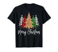 Merry Christmas Tree Christmas Buffalo Plaid Rouge Blanc Vert T-Shirt