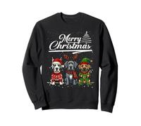 Merry Christmas Trio Great Dane Reindeer Elf Santa Xmas Sweatshirt