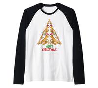 Merry Christmas Tuba Tree Tuba Music Lover Xmas Holiday Manche Raglan