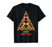 Merry Christmas Tuba Tree Tuba Music Lover Xmas Holiday T-Shirt