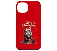 Merry Christmas Wolf Santa Hat Animal Cute Xmas Holiday Coque pour iPhone 13