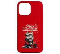Merry Christmas Wolf Santa Hat Animal Cute Xmas Holiday Coque pour iPhone 13 Pro Max