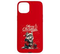 Merry Christmas Wolf Santa Hat Animal Cute Xmas Holiday Coque pour iPhone 15 Plus