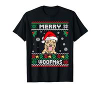 Merry Christmas Woofmas Border Terrier Dog Funny Ugly Xmas T-Shirt
