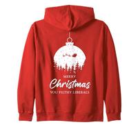 Merry Christmas You Filthy Liberals - Santa Funny Red Sweat à Capuche