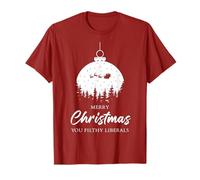 Merry Christmas You Filthy Liberals - Santa Funny Red T-Shirt