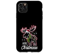 Merry Christmoose Christmas Moose Tree Lights Pajamas Coque pour iPhone 11 Pro Max