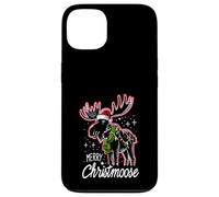Merry Christmoose Christmas Moose Tree Lights Pajamas Coque pour iPhone 13
