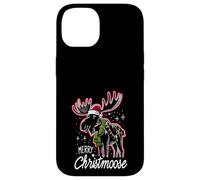 Merry Christmoose Christmas Moose Tree Lights Pajamas Coque pour iPhone 14