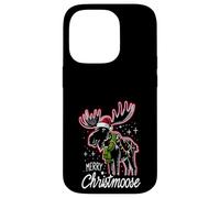 Merry Christmoose Christmas Moose Tree Lights Pajamas Coque pour iPhone 14 Pro
