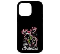 Merry Christmoose Christmas Moose Tree Lights Pajamas Coque pour iPhone 14 Pro Max