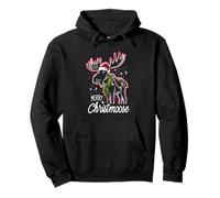 Merry Christmoose Christmas Moose Tree Lights Pajamas Sweat à Capuche