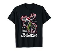 Merry Christmoose Christmas Moose Tree Lights Pajamas T-Shirt
