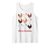 Merry Cluckmas Bonnet de Père Noël Motif Poules Débardeur