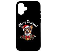 Merry Corgmas Christmas Xmas Black Tricolor Corgi Lover Coque pour iPhone 16