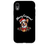 Merry Corgmas Christmas Xmas Black Tricolor Corgi Lover Coque pour iPhone XR
