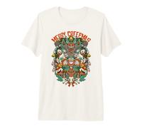 Merry Creepmas - Hail Santa - Christmas Ugly Sweater Krampus T-Shirt Haut de Gamme