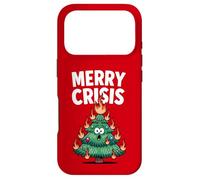 Merry Crisis Arbre de feu de Noël Amusant Anti Noël Coque pour iPhone 17 Pro