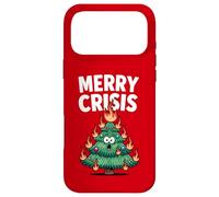 Merry Crisis Arbre de feu de Noël Amusant Anti Noël Coque pour iPhone 17 Pro Max