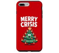 Merry Crisis Arbre de feu de Noël Amusant Anti Noël Coque pour iPhone 7 Plus/8 Plus