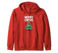 Merry Crisis Arbre de feu de Noël Amusant Anti Noël Sweat à Capuche
