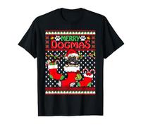 Merry Dogmas Bouledogue Français Chien Drôle Moche Noël Noël T-Shirt Graphique avec Valeur