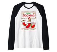 Merry Dogmas Chihuahua Chien Drôle Moche Noël Noël Manche Raglan