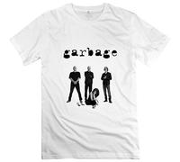 Merry Emperor Men's Garbage T Shirt O-Neck Funny Tee Short Sleeve White XL