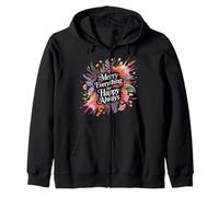 Merry Everything and Happy Always Joyeux Positif Sweat à Capuche