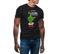 Merry f*cking Christmas Grinchmas Hate T-Shirt Noir pour Homme Size 3XL