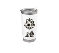 Merry Gothmas squelette Père Noël mort arbre de Noël gothique Gobelet isotherme en acier inoxydable double paroi