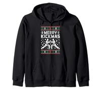 Merry Kickmas Funny Christmas Karaté Jiu Jitsu Martial Sweat à Capuche