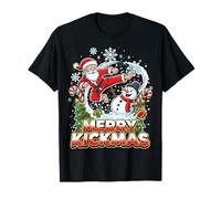 Merry Kickmas Ugly Christmas Jiu Jitsu Père Noël Karaté T-Shirt