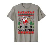 Merry Kickmas Ugly Christmas Karaté Arts Martiaux Entraînement T-Shirt