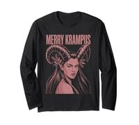 Merry Krampus Ironic Lilith Christmas Dark Féminine Occulte Manche Longue