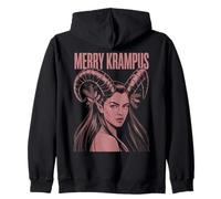 Merry Krampus Ironic Lilith Christmas Dark Féminine Occulte Sweat à Capuche