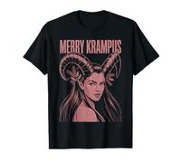 Merry Krampus Ironic Lilith Christmas Dark Féminine Occulte T-Shirt