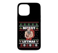Merry Liftmas Ugly Christmas Workout Gym Rat Swole Santa Coque pour iPhone 13 Pro Max