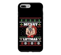 Merry Liftmas Ugly Christmas Workout Gym Rat Swole Santa Coque pour iPhone 7 Plus/8 Plus