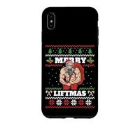Merry Liftmas Ugly Christmas Workout Gym Rat Swole Santa Coque pour iPhone XS Max