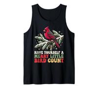 Merry Little Bird Count Cardinal Christmas Birdwatching Débardeur