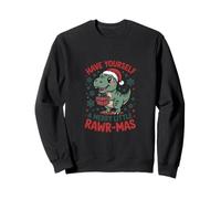 Merry Little Rawr-Mas Adorable Dinosaure de Noël Sweatshirt