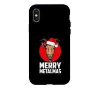 Merry Metalmas Hail Santa Winter Solstice d'hiver Noël Gothique Coque pour iPhone X/XS
