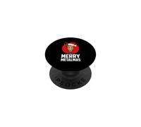 Merry Metalmas Hail Santa Winter Solstice d'hiver Noël Gothique PopSockets PopGrip Adhésif
