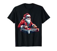 Merry Mixmas Disque de musique Hip Hop Jockey DJ Père Noël T-Shirt