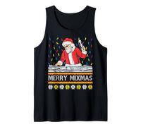Merry Mixmas Funny Christmas DJ Santa Music Party Ugly Débardeur