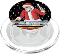 Merry Mixmas Funny Christmas DJ Santa Music Party Ugly PopSockets PopGrip pour MagSafe